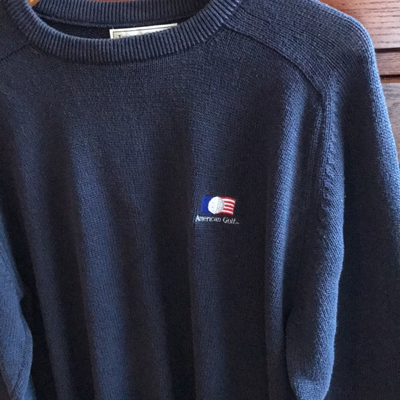 Mens Izod Club American Golf Blue 100% Egyptian Cotton Knit Sweater, Size Small - Picture 4 of 11